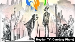 Avropa Oyunları haqda karikatura (Meydan TV)